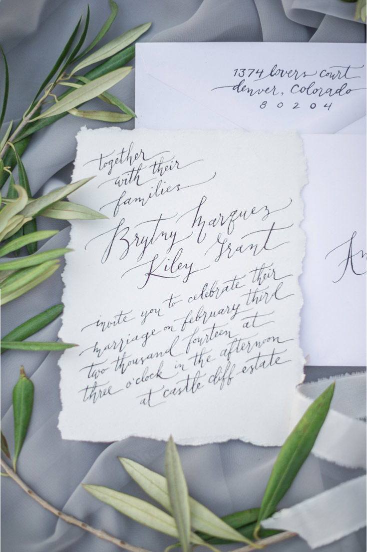 calligraphy invitation by Ezer Calligraphy & Design